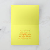 Grußkarte zum 50. Jubiläum der Goldenen Engel-Rose Karte (Innenseite)