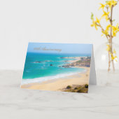 Grußkarte zum 60. Jubiläum mit Strandbude Karte (Gelbe Blume)