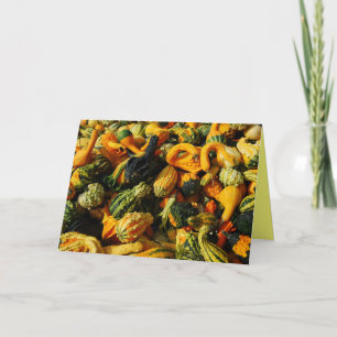 Grußkarte zum Erntedankfest Gourds Feiertagskarte