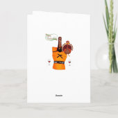 Grußkarte zum Erntedankfest, Wein Feiertagskarte (Rückseite)