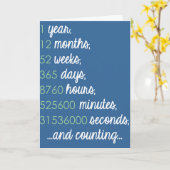 Grußkarte zum ersten Jahrestag Karte (Gelbe Blume)