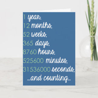 Grußkarte zum ersten Jahrestag Karte