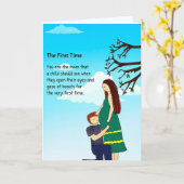 Grußkarte zum ersten Mal Karte (Gelbe Blume)