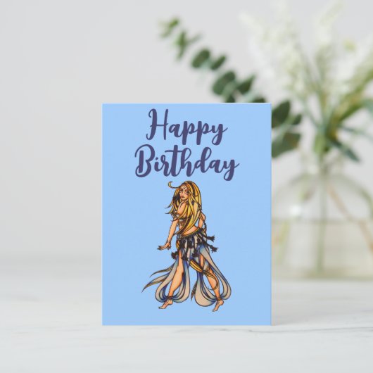 Grußkarte zum Geburtstag Bly Dancer Postkarte (Stehend Vorderseite)