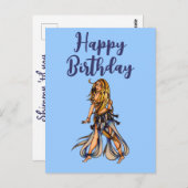 Grußkarte zum Geburtstag Bly Dancer Postkarte (Vorne/Hinten)