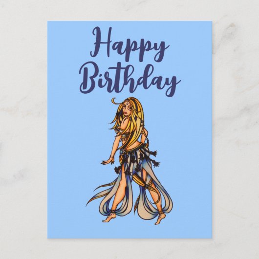 Grußkarte zum Geburtstag Bly Dancer Postkarte (Vorderseite)