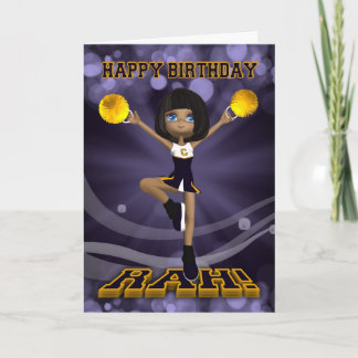 Grußkarte zum Geburtstag Cheerleader Karte