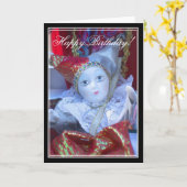 Grußkarte zum Geburtstag Clown-Puppe Karte (Gelbe Blume)