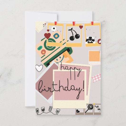 Grußkarte zum Geburtstag Dankeskarte (Vorderseite)