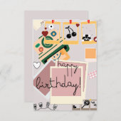 Grußkarte zum Geburtstag Dankeskarte (Vorne/Hinten)