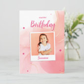 Grußkarte zum Geburtstag Einladung (Stehend Vorderseite)