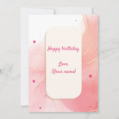 Grußkarte zum Geburtstag Einladung (Rückseite)