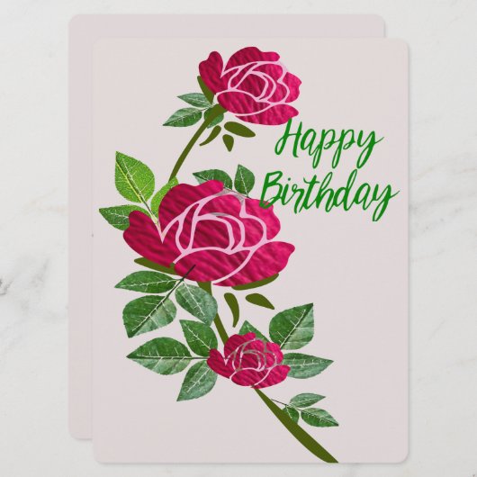 Grußkarte zum Geburtstag Feiertagskarte (Vorne/Hinten)