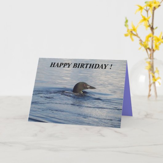 Grußkarte zum Geburtstag Loon Karte (Gelbe Blume)