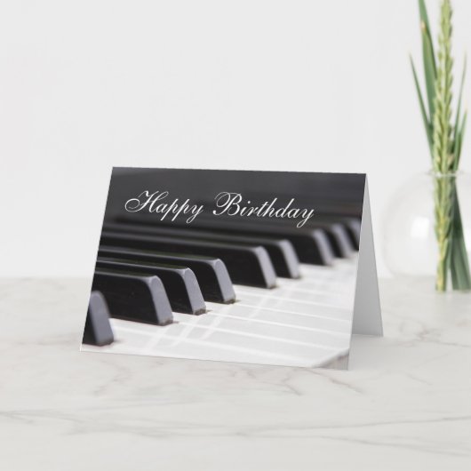 Grußkarte zum Geburtstag Piano Karte (Vorderseite)