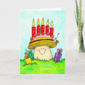 Grußkarte zum Geburtstag Pilzsaal Dankeskarte (Vorderseite)