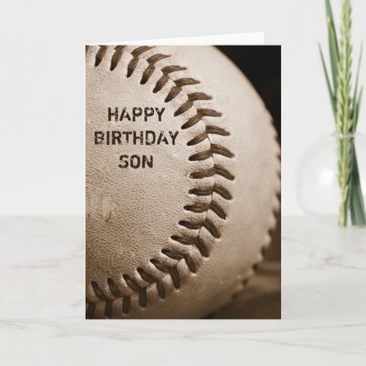 Grußkarte zum Geburtstag Son Baseball Karte (Vorderseite)