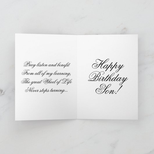 Grußkarte zum Geburtstag Son Karte (Innenseite)