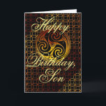 Grußkarte zum Geburtstag Son Karte<br><div class="desc">Die besondere Happy Birthday Son Grußkarte mit triskele roundel bedeckten Kunstdesign,  das vom zeitgenössischen Künstler Ralph Jones inspiriert wurde,  von alten keltischen Traditionen.</div>