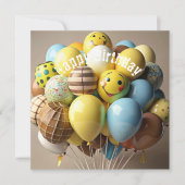 Grußkarte zum Geburtstag von Balloons (Vorderseite)