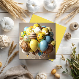 Grußkarte zum Geburtstag von Balloons