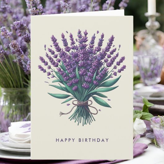 Grußkarte zum Geburtstag von Lavender Bouquet Dankeskarte