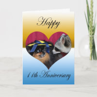 Grußkarte zum Hochzeitstag