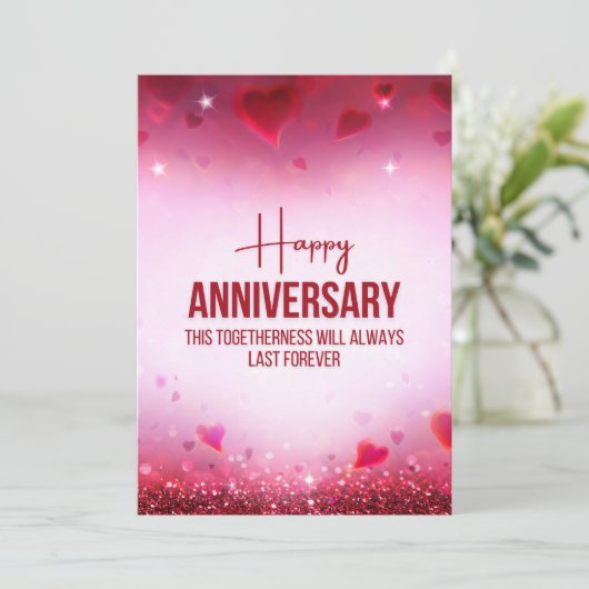 Grußkarte zum Jahrestag Feiertagskarte (Stehend Vorderseite)