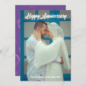 Grußkarte zum Jahrestag Feiertagskarte (Vorne/Hinten)