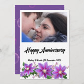 Grußkarte zum Jahrestag Feiertagskarte (Vorne/Hinten)