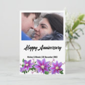 Grußkarte zum Jahrestag Feiertagskarte (Stehend Vorderseite)