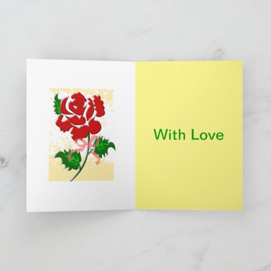 Grußkarte zum Jahrestag Karte (Innenseite)