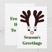 Grußkarte zum Jahreswechsel Feiertagskarte (Vorne/Hinten)