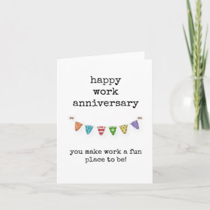 Grußkarte zum Jubiläum der Arbeit Karte