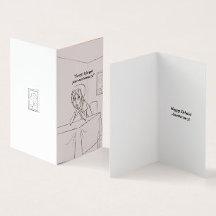 Grußkarte zum Jubiläum des glücklichen Cartoon