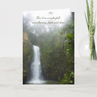 Grußkarte zum Jubiläum des Wasserfalls