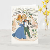 Grußkarte zum Retro-Jubiläum Karte (Gelbe Blume)