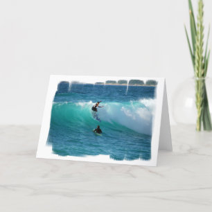 Grußkarte zum Surfen Karte