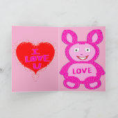 Grußkarte zum Valentinstag Feiertagskarte (Innenseite)