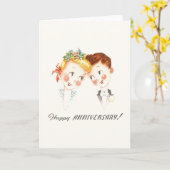 Grußkarte zum Vintagen Jahrestag Karte (Gelbe Blume)