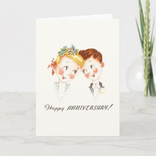 Grußkarte zum Vintagen Jahrestag Karte