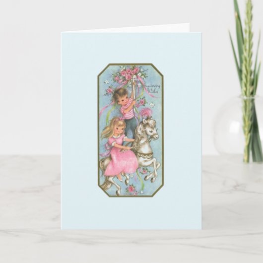 Grußkarte zum Vintagen Jahrestag Karte (Vorderseite)