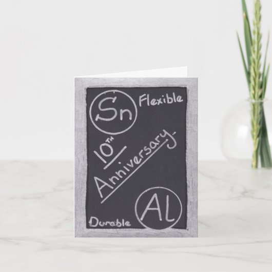 Grußkarte zum zehnten Hochzeitstag Karte (Vorderseite)