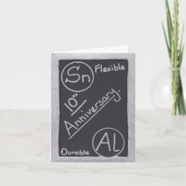 Grußkarte zum zehnten Hochzeitstag Karte