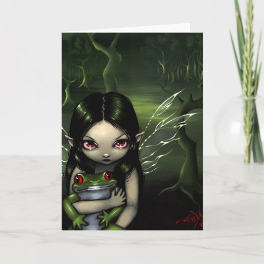 Grußkarte "Zur Liebe eines Frosches" Karte (Vorderseite)