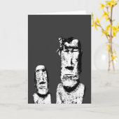 Grußkarte zwei Steinköpfe (die Eds) Karte (Gelbe Blume)