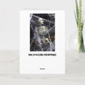 Grußkarte zwischen Skelett Karte (Rückseite)