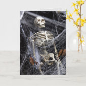 Grußkarte zwischen Skelett Karte (Gelbe Blume)