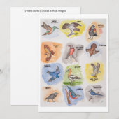 Grußkarte Zwölf Vögel Feiertagskarte (Vorne/Hinten)