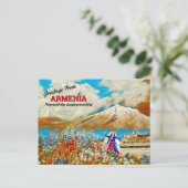 Grußkarten aus Armenien Postkarte (Stehend Vorderseite)